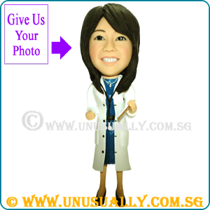 Fully Customized 3D Sweet Female Doctor Figurine